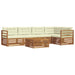 Set de canapele de exterior cu pernă 6 pcs Natural și Crem - WALTI WALTI