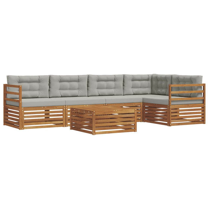 Set de canapele de exterior 6 pcs Gri natural și deschis - WALTI WALTI