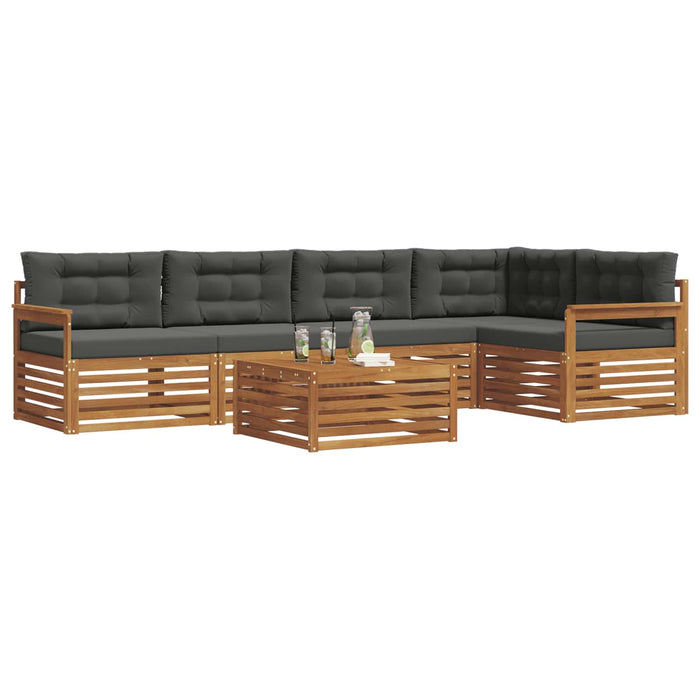 Set de canapele de exterior cu pernă 6 pcs Natural și Antracit WALTI
