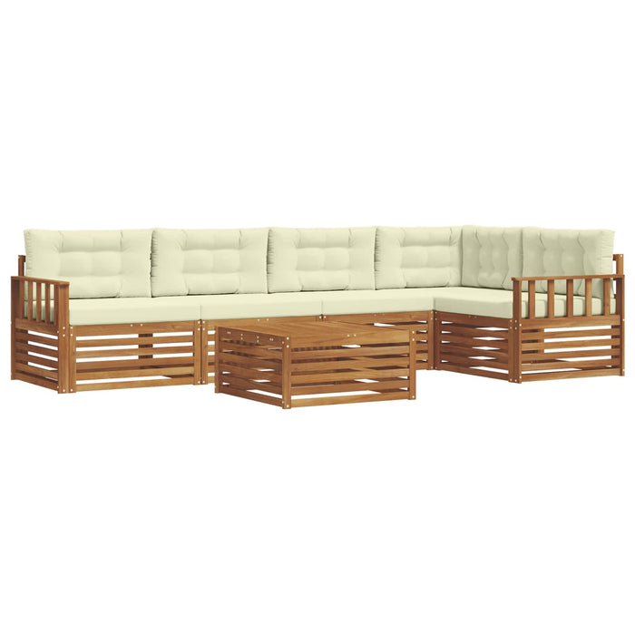 Set de canapele de exterior cu pernă 6 pcs Natural și Crem - WALTI WALTI