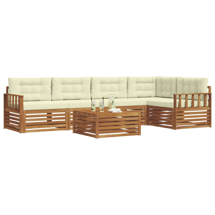 Set de canapele de exterior cu pernă 6 pcs Natural și Crem - WALTI WALTI