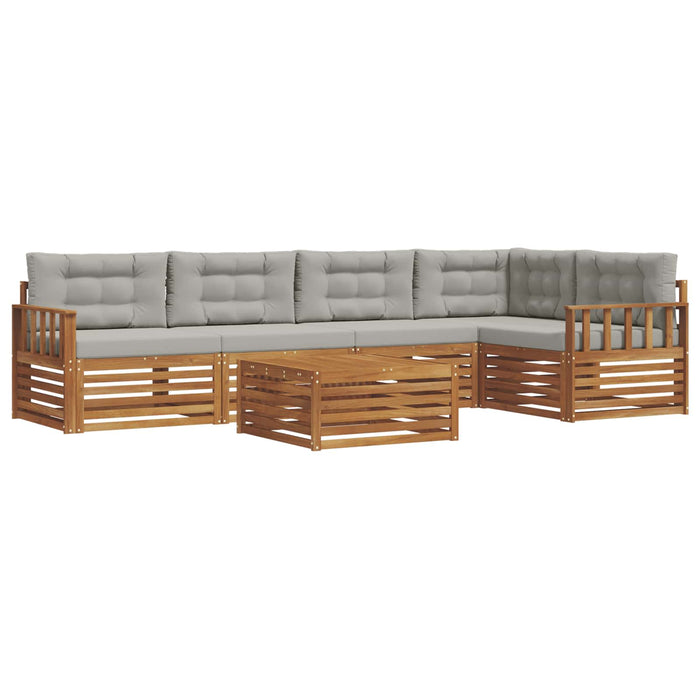Set de canapele de exterior 6 pcs Gri natural și deschis - WALTI WALTI