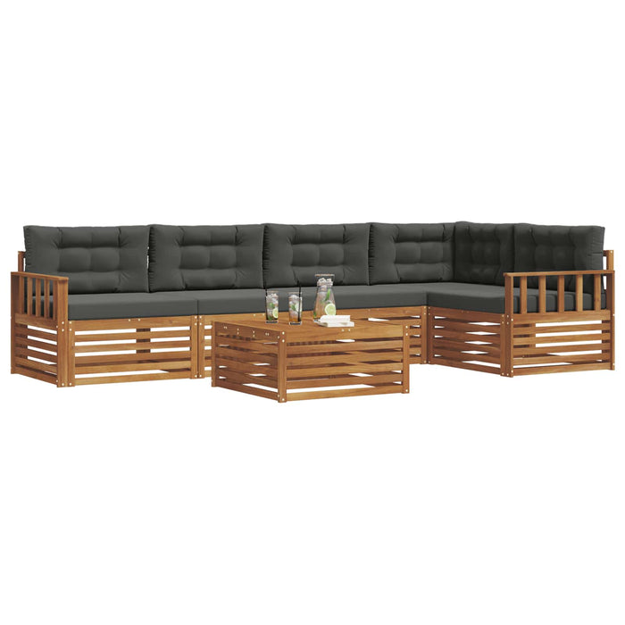Set de canapele de exterior cu pernă 6 pcs Natural și Antracit WALTI