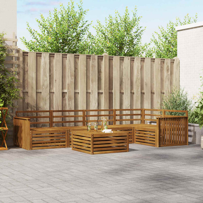 Set de canapele de exterior 6 pcs natural Lemn Solid de Acacia - WALTI WALTI