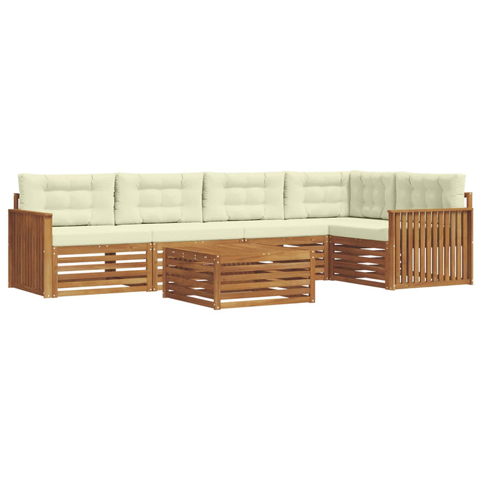 Set de canapele de exterior cu pernă 6 pcs Natural și Crem - WALTI WALTI