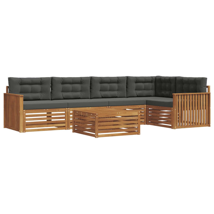 Set de canapele de exterior cu pernă 6 pcs Natural și Antracit WALTI