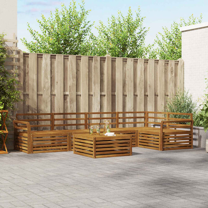 Set de canapele de exterior 6 pcs natural Lemn Solid de Acacia - WALTI WALTI