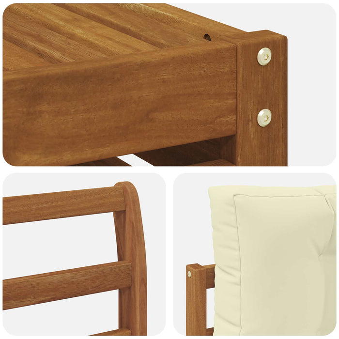Set de canapele de exterior cu pernă 6 pcs Natural și Crem - WALTI WALTI