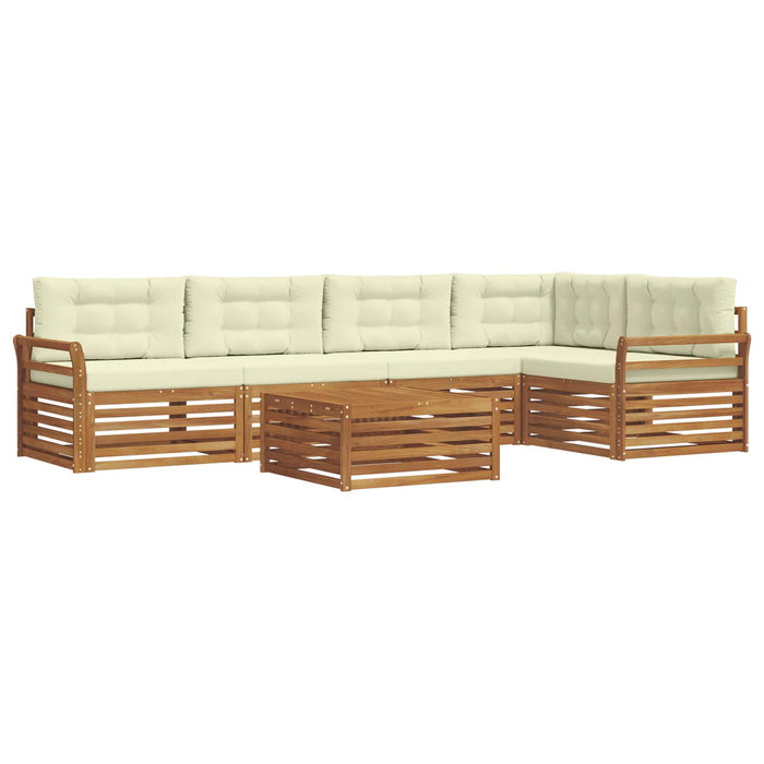 Set de canapele de exterior cu pernă 6 pcs Natural și Crem - WALTI WALTI