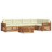 Set de canapele de exterior cu pernă 6 pcs Natural și Crem - WALTI WALTI