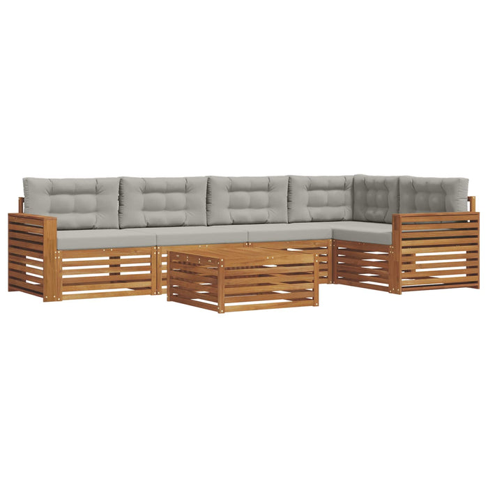 Set de canapele de exterior 6 pcs Gri natural și deschis - WALTI WALTI
