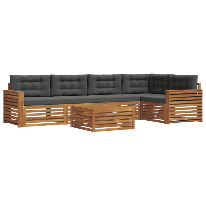 Set de canapele de exterior cu pernă 6 pcs Natural și Antracit WALTI