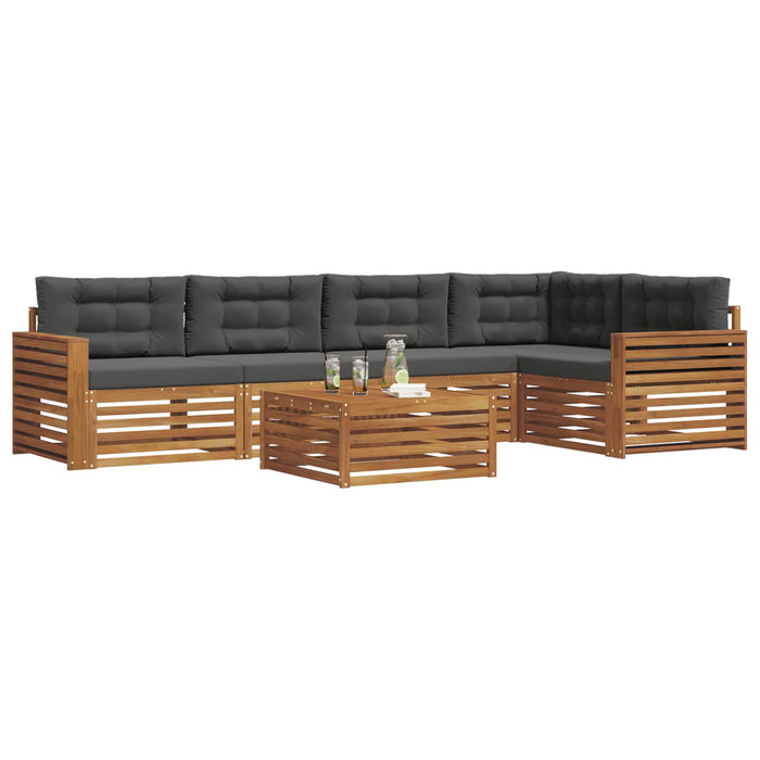 Set de canapele de exterior cu pernă 6 pcs Natural și Antracit WALTI