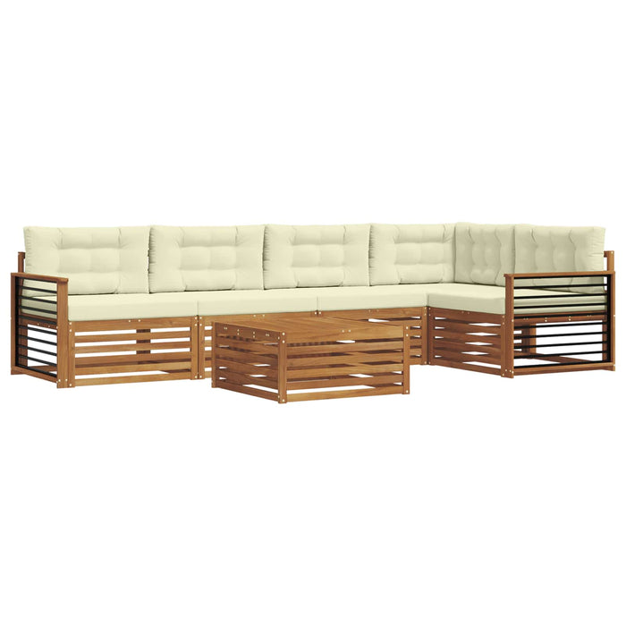 Set de canapele de exterior cu pernă 6 pcs Natural și Crem - WALTI WALTI