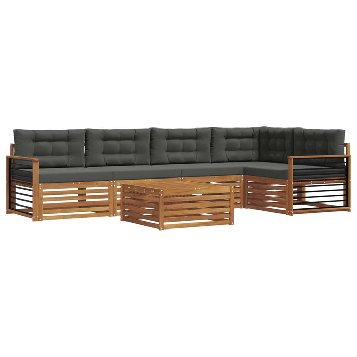 Set de canapele de exterior cu pernă 6 pcs Natural și Antracit WALTI