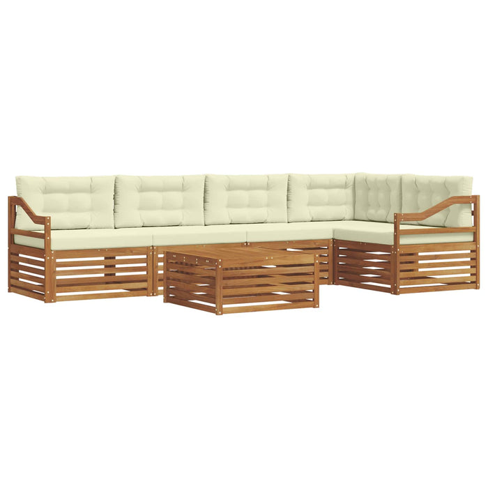 Set de canapele de exterior cu pernă 6 pcs Natural și Crem - WALTI WALTI