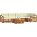 Set de canapele de exterior cu pernă 6 pcs Natural și Crem - WALTI WALTI