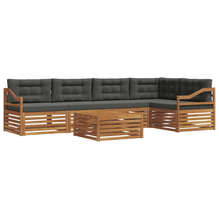 Set de canapele de exterior cu pernă 6 pcs Natural și Antracit WALTI