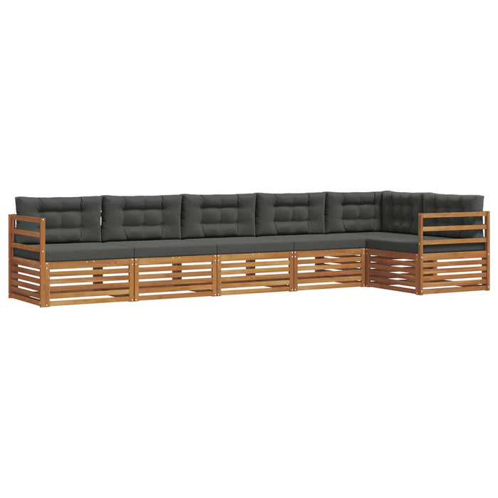 Set de canapele de exterior cu pernă 6 pcs Natural și Antracit WALTI