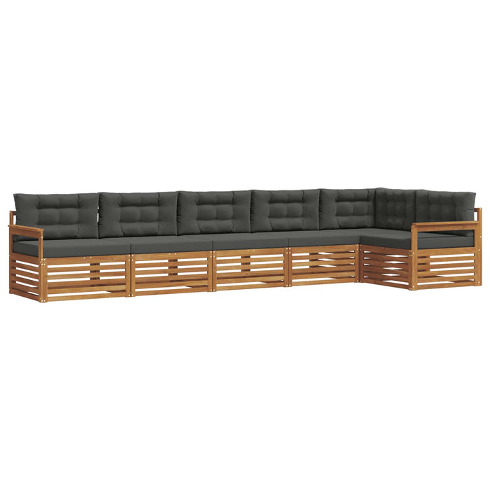 Set de canapele de exterior cu pernă 6 pcs Natural și Antracit WALTI