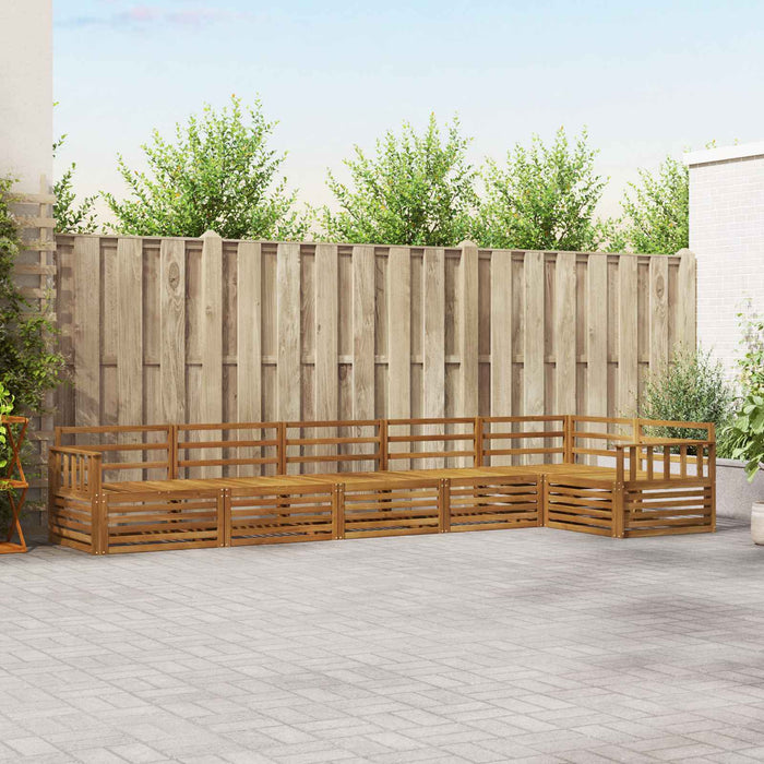 Set de canapele de exterior 6 pcs natural Lemn Solid de Acacia WALTI