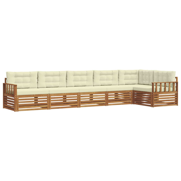 Set de canapele de exterior cu pernă 6 pcs Natural și Crem - WALTI WALTI