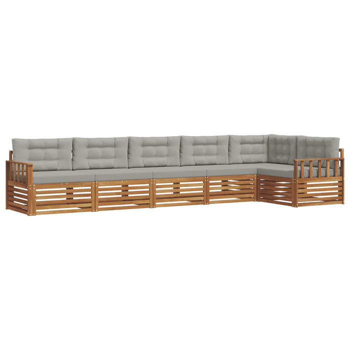 Set de canapele de exterior 6 pcs Gri natural și deschis - WALTI WALTI