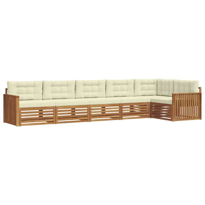 Set de canapele de exterior cu pernă 6 pcs Natural și Crem - WALTI WALTI