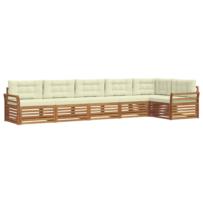Set de canapele de exterior cu pernă 6 pcs Natural și Crem - WALTI WALTI