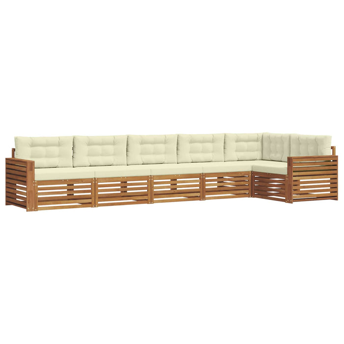 Set de canapele de exterior cu pernă 6 pcs Natural și Crem - WALTI WALTI