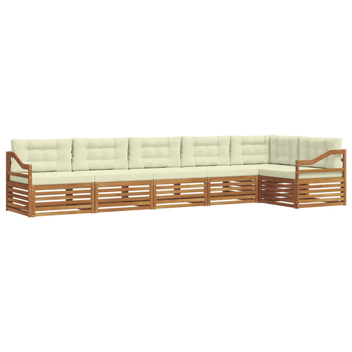 Set de canapele de exterior cu pernă 6 pcs Natural și Crem - WALTI WALTI