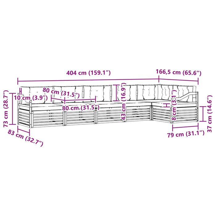 Set de canapele de exterior 6 pcs Gri natural și deschis - WALTI WALTI
