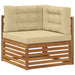 Set de canapele de exterior cu pernă 6 pcs Natural și Bej - WALTI WALTI