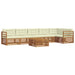 Set de canapele de exterior cu pernă 7 pcs Natural și Crem - WALTI WALTI