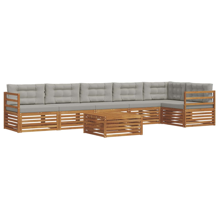 Set de canapele de exterior 7 pcs Gri natural și deschis - WALTI WALTI