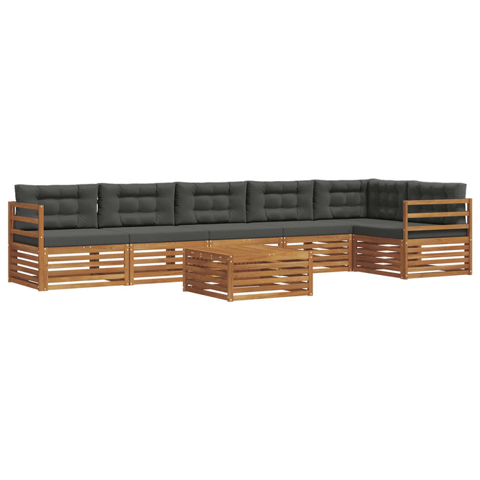 Set de canapele de exterior cu pernă 7 pcs Natural și Antracit - WALTI WALTI