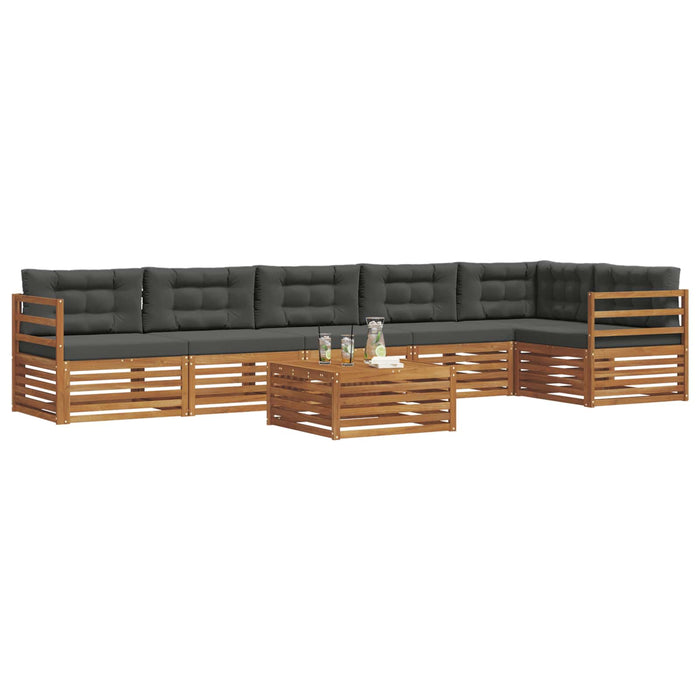Set de canapele de exterior cu pernă 7 pcs Natural și Antracit - WALTI WALTI