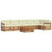 Set de canapele de exterior cu pernă 7 pcs Natural și Crem - WALTI WALTI