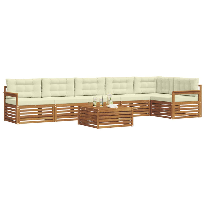 Set de canapele de exterior cu pernă 7 pcs Natural și Crem - WALTI WALTI