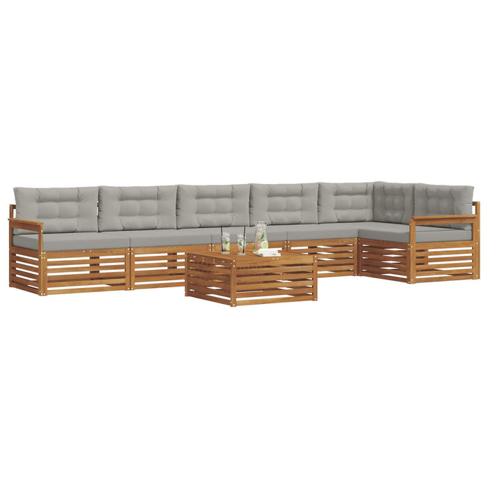 Set de canapele de exterior 7 pcs Gri natural și deschis - WALTI WALTI