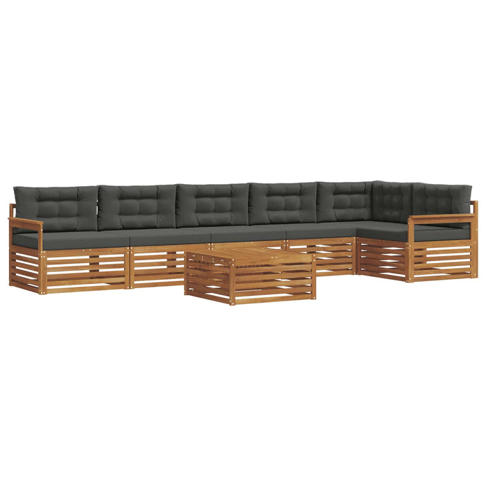 Set de canapele de exterior cu pernă 7 pcs Natural și Antracit - WALTI WALTI