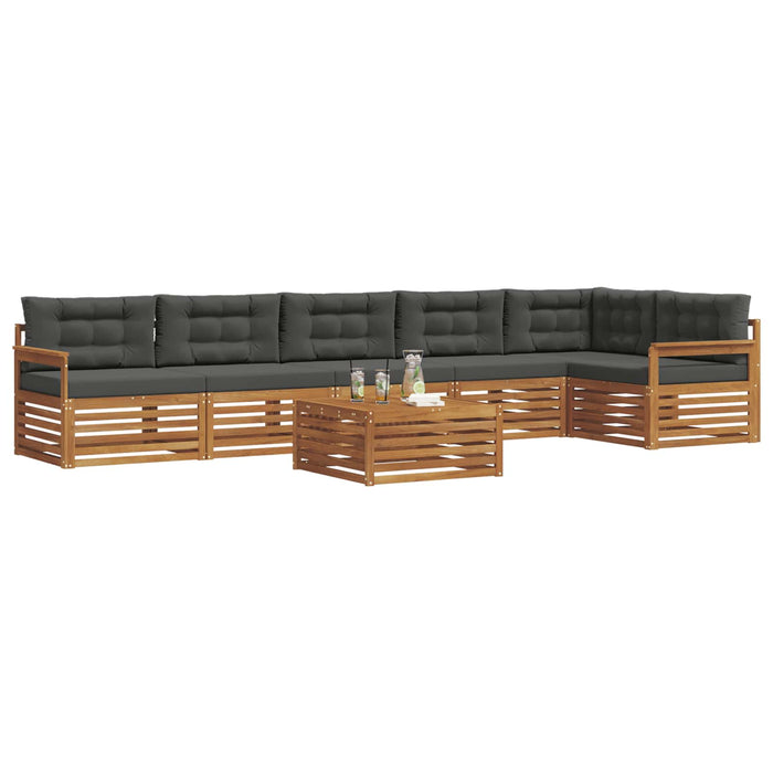 Set de canapele de exterior cu pernă 7 pcs Natural și Antracit - WALTI WALTI