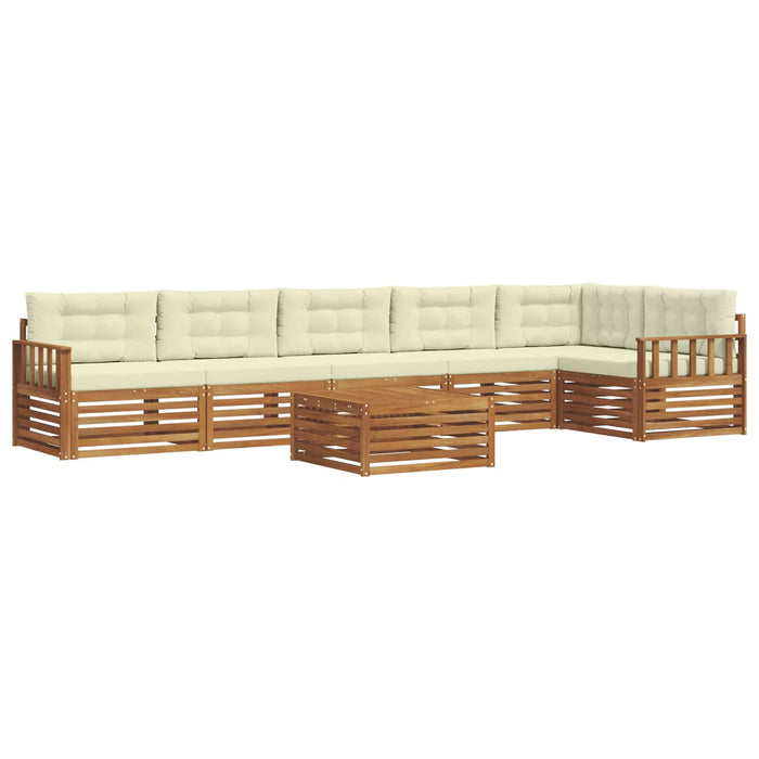 Set de canapele de exterior cu pernă 7 pcs Natural și Crem - WALTI WALTI