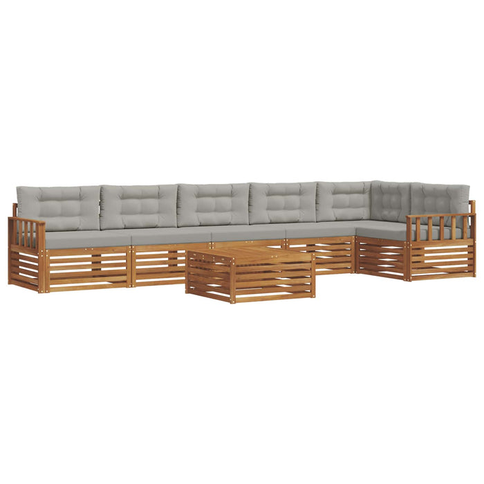 Set de canapele de exterior 7 pcs Gri natural și deschis - WALTI WALTI
