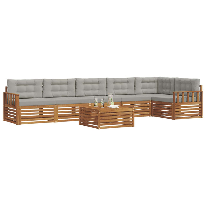 Set de canapele de exterior 7 pcs Gri natural și deschis - WALTI WALTI