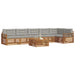 Set de canapele de exterior 7 pcs Gri natural și deschis - WALTI WALTI