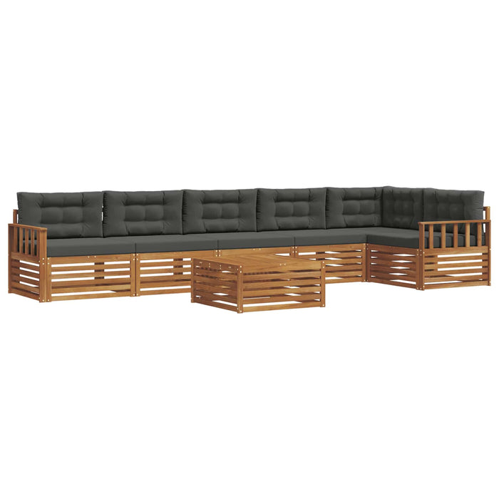 Set de canapele de exterior cu pernă 7 pcs Natural și Antracit - WALTI WALTI
