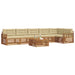 Set de canapele de exterior cu pernă 7 pcs Natural și Bej - WALTI WALTI