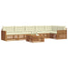 Set de canapele de exterior cu pernă 7 pcs Natural și Crem - WALTI WALTI