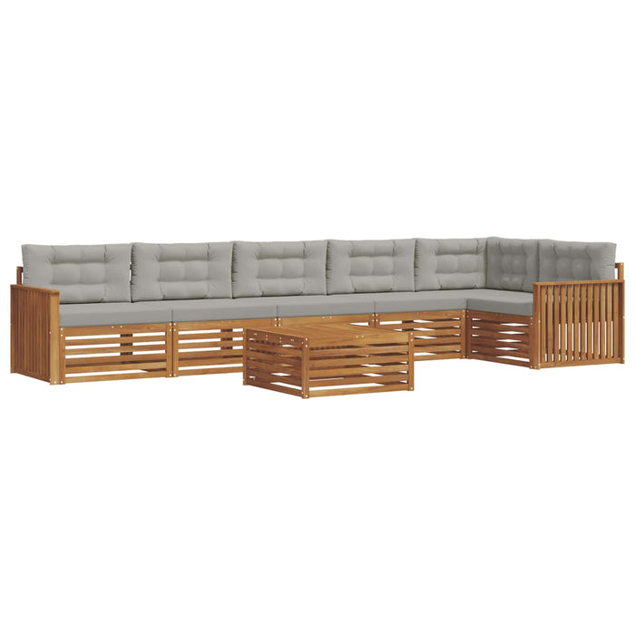 Set de canapele de exterior 7 pcs Gri natural și deschis - WALTI WALTI